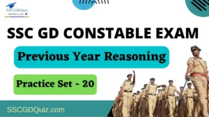 Read more about the article Previous Year Reasoning Questions : SSC GD Constable 2022 [16/01/2023, 4th Shift]