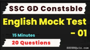 Read more about the article SSC GD Constable English Mock Test – 01
