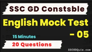 Read more about the article SSC GD Constable English Mock Test – 05